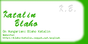 katalin blaho business card